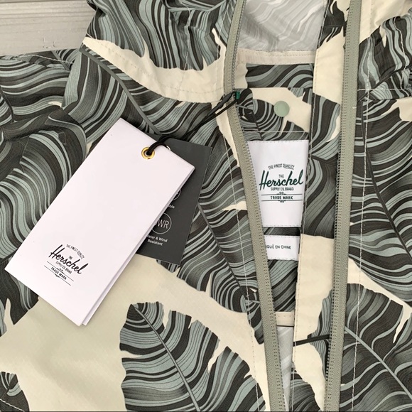 Herschel Palm Print Wind Breaker NWT - Picture 5 of 6